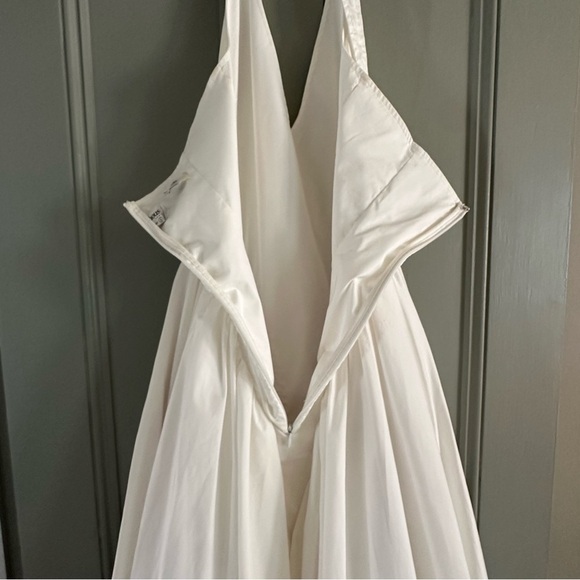 House of CB MARILYN White Cotton Halter Midi Sundress - Picture 6 of 12